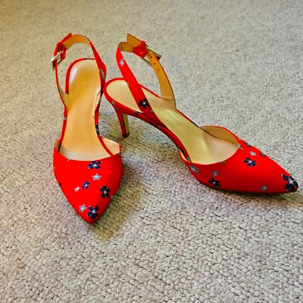 Nine West Epiphany Textile Slingbacks Size 7.5